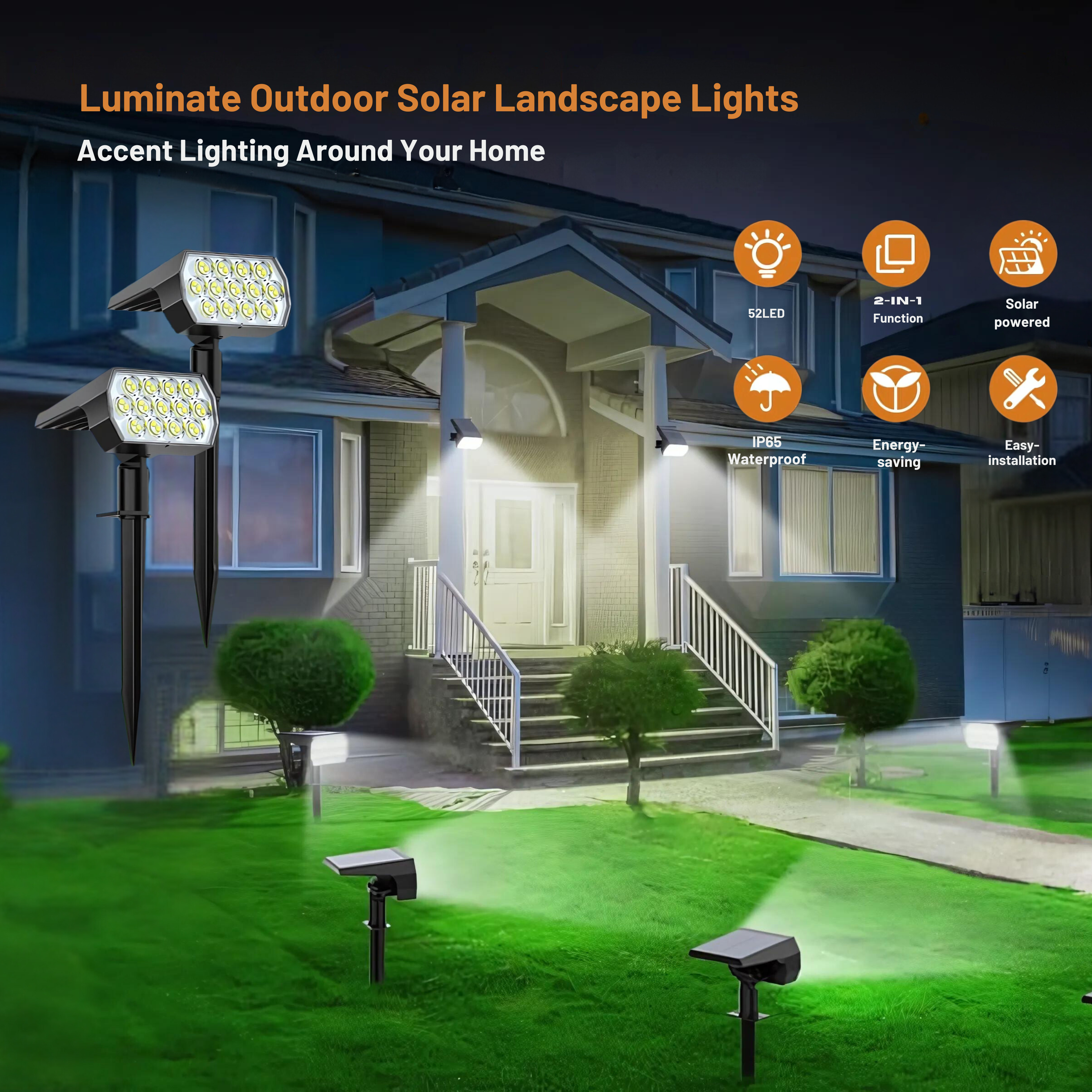 Luminate™ Solar Spotlight Outdoor – Shine Bright, Live Green!